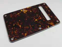 DARK BROWN TORTOISESHELL TREM BACK PLATE COVER TO FIT USA FENDER STRATOCASTER