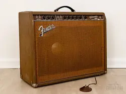 1961 FENDER VIBRASONIC BROWN PANEL VINTAGE TUBE AMP 6G13-A 1X15 JBL D130