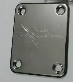 FENDER CUSTOM SHOP GUITAR NECK PLATES CHROME FOR STRATOCASTER AND TELECASTER