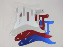 8 HOLE STRATOCASTER SCRATCH PLATE PICKGUARD 3 MIRROR & TRANSPARENT FOR FENDER