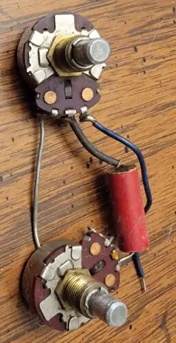 1963 FENDER 250K POTENTIOMETER SET W/TONE CAP 12/63 PRE CBS FREE SHIPPING