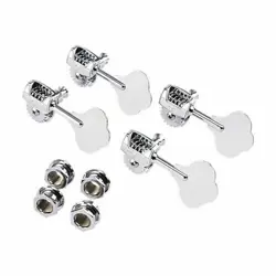 NEW FENDER DELUXE FLUTED SHAFT P/J BASS TUNING KEYS, CHROME - 099-2006-000
