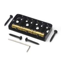 6 STRINGS CHROME TELECASTER BRIDGE STEEL BASE BRASS 3 SADDLES FENDER TELE TL KIT