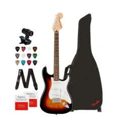 FENDER AFFINITY SERIES STRATOCASTER ELECTRIC GUITAR SUNBURST WITH BAG BUNDLE