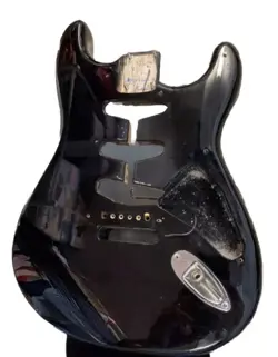 1998 FENDER MIM STRATOCASTER 50S  VINTAGE REISSUE BODY BLACK LUTHIER BUILD
