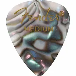12 GUITAR PICKS FENDER 351 SHAPE - MEDIUM - ABALONE - 0980351857 FOR GUITAR