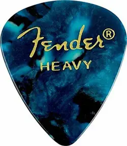 12 GUITAR PICKS FENDER 351 SHAPE - HEAVY - OCEAN TURQ - 0980351908 FOR GUITAR