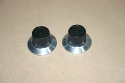 (2) VINTAGE EARLY FENDER GUITAR F KNOBS VOLUME NOS