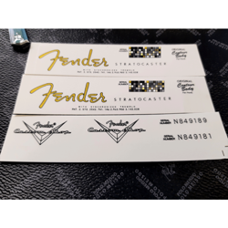 3PCS WATERSLIDE TRANSFER DECALS STICKER FOR FENDER STRATOCASTER GUITAR HEADSTOCK