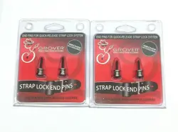 (2 PACKS) GROVER CHROME STRAP LOCK BUTTONS FENDER/SCHALLER STRAP LOCKS GP810C
