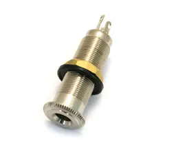 (1) GENUINE FENDER NICKEL STEREO PANEL OUTPUT JACK FOR GUITAR/BASS 006-2379-000