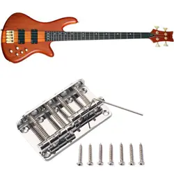 1 SET BRIDGE FOR FENDER PRECISION JAZZ BASS GUITAR PARTS CHROME 201B-4 BADASS R