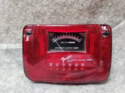 FENDER AG-6 PINK AUTOMATIC GUITAR TUNER  PRE-OWNED IN EXCELLENT CONDITION RED