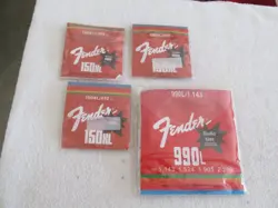 4  PACKETS UNOPENED FENDER ACOUSTIC GUITAR STRINGS
