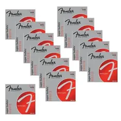 12-PACK FENDER 3250L NICKEL-PLATED STEEL BULLET-END LIGHT GUITAR STRINGS 9-42