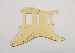 11 HOLE H/S/S METALLIC GOLD ACRYLIC PICKGUARD FOR US/MEX FENDER STRATOCASTER