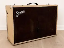 1962 FENDER BASSMAN PIGGYBACK 2X12 VINTAGE SPEAKER CABINET, BLONDE & OXBLOOD