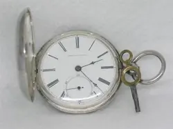 1860 WALTHAM CIVIL WAR ERA 18 SIZE PS BARTLETT KEY WIND POCKET WATCH, SERVICED!!