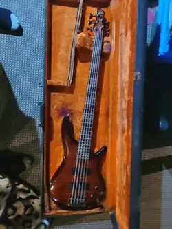 IBANEZ SB405QM ELECTRIC BASS GUITAR - BROWN MAHOGANYW FENDER  CASE(VINTAGE)
