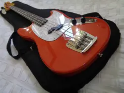 RARE 2006-2008 FENDER MB98 SD MUSTANG BASS CIJ JAPAN FIESTA RED 30