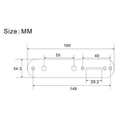 3MM MOUNTING HOLE ELECTRIC GUITAR CONTROL PLATE ASSEMBLY FOR FENDER TELECASTER