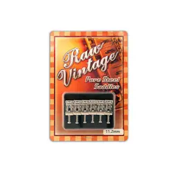 RAW VINTAGE RVS-112 FENDER USA TYPE PURE STEEL SADDLES 11.2MM 441 PITCH 6 SET