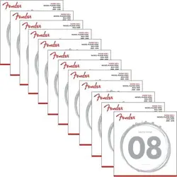 12-PACK FENDER 250XS SUPER 250 NICKEL-PLATED STEEL ELECTRIC GUITAR STRINGS, 8-38