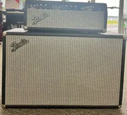 1965 FENDER BLACK PANEL BASSMAN 2-CHANNEL 50 WATT 2X12