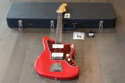 1962 FENDER JAZZMASTER FIESTA RED ALL ORIGINAL EXCEPT REFINISH & KNOBS   CASE