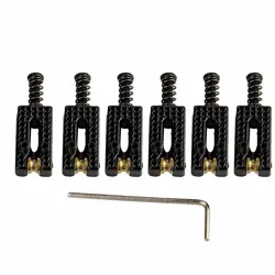 GUITAR ROLLER BRIDGE TREMOLO SADDLES SURFING 6PCS SET WRENCH FOR FENDER STRAT C