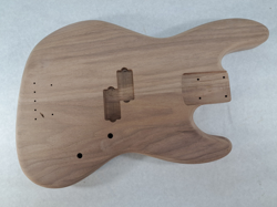 UNFINISHED WALNUT JAZZ BASS P GUITAR BODY - FITS FENDER NECKS J1896