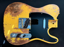 HEAVY RELIC ALDER BUTTERSCOTCH BLONDE LOADED BODY FOR FENDER CUSTOM SHOP TELE.