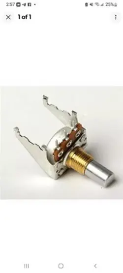 (10) GENUINE FENDER 1 MEG 10A TAPER SNAP-IN CONTROL AMP POTENTIOMETER/POT