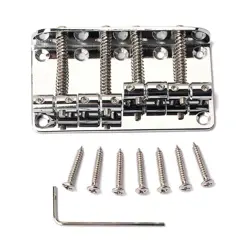 1 SET BRIDGE FOR FENDER PRECISION JAZZ BASS GUITAR PARTS CHROME 201B-4 BADASS Y