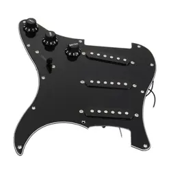 BLACK ELECTRIC GUITAR LOADED PICKGUARD PICKUPS REPLACEMENT FOR FENDER STRAT E