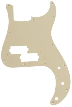 1 PLY VINTAGE YELLOW FOR FENDER JAPAN PRECISION BASS STYLE GUITAR PICKGUARD