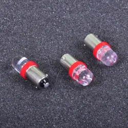 10PCS LED PILOT LIGHT 6V RED BA9S BASE BULB LAMP FOR AUDIO AMPLIFIER GUITAR AMP