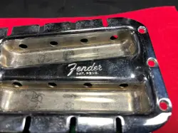 1950S FENDER STRINGMASTER DELUXE 8 STRING STEEL GUITAR PAN (TUNERS) VINTAGE LOGO