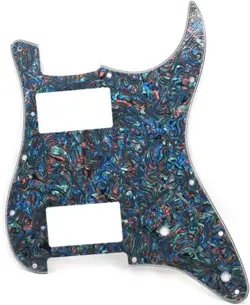 11 HOLE GUITAR STRAT PICKGUARD HH HUMBUCKER FOR FENDER STANDARD ABALONE PEARL