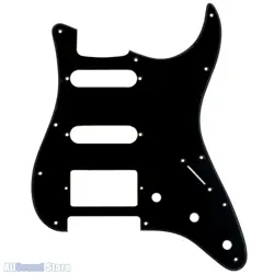 1-PLY BLACK PICKGUARD FOR USA/MIM STANDARD FENDER STRATOCASTER/STRAT HSS/SSH
