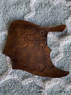 LEATHER FENDER JAZZ BASS LEATHER PICK-GUARD. THE GRATEFUL DEAD