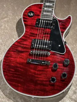 GIBSON CUSTOM SHOP LES PAUL CUSTOM FIGURED W EBONY FINGERBOARD GLOSS RED TIGER S