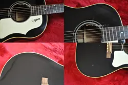 GIBSON CUSTOM SHOP J-45 ADJ EBONY BLACK 2010 ACOUSTIC GUITAR