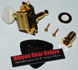 GIBSON LES PAUL TUNER KLUSON DELUXE GOLD GUITAR PARTS SG TUNING CUSTOM WHITE A