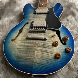 GIBSON CUSTOM SHOP CS-336 FIGURED TOP -INDIGO BLUE BURST ELECTRIC GUITAR USED