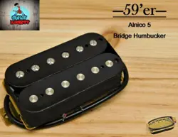 G.M. 59'ER ALNICO 5 BLACK HUMBUCKER BRIDGE (52MM) (4-WIRE) FOR GIBSON EPIPHONE®