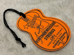 NEW GIBSON CUSTOM SHOP VINTAGE REISSUE STRINGS ORANGE HANG TAG CASE KEY ENVELOPE