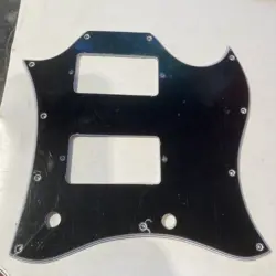 PICKGUARD 1966-1972 GIBSON SG SPECIAL W/ HUMBUCKERS BLACK/WHITE W/ AGED EDGES