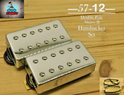 G.M. 57-12 ALNICO II CHROME HUMBUCKER SET  (4-WIRE)FOR GIBSON EPIPHONE®