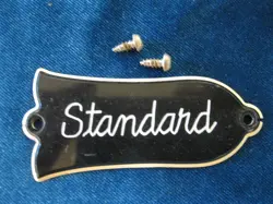 VINTAGE 1970'S 80'S GIBSON LES PAUL STANDARD GUITAR TRUSS ROD COVER + SCREWS